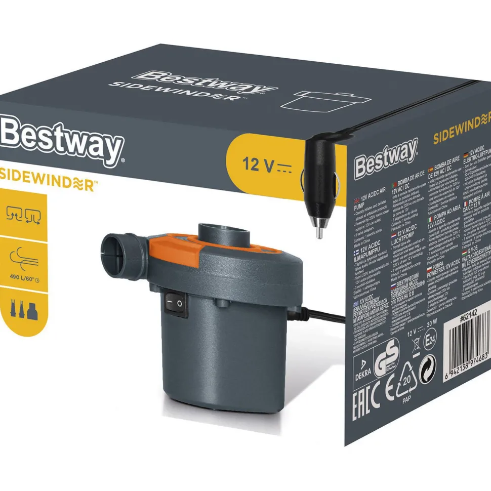 Bestway Sidewinder 12V Ac/Dc Elektrische Luchtpomp