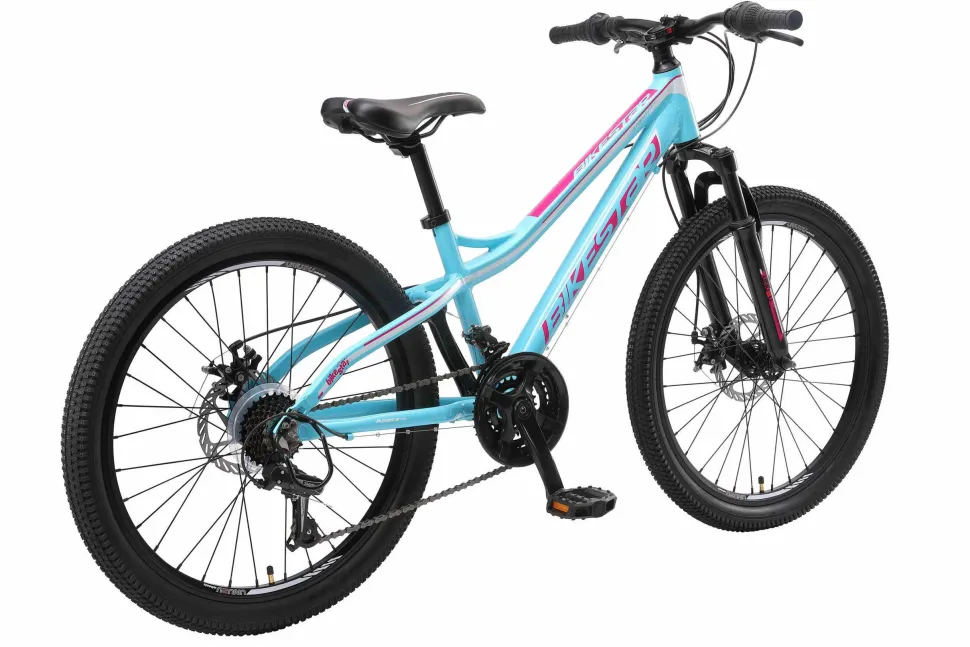 Bikestar Hardtail Mtb Kinderfiets 24 Inch Turquoise /Wit, 21 Speed