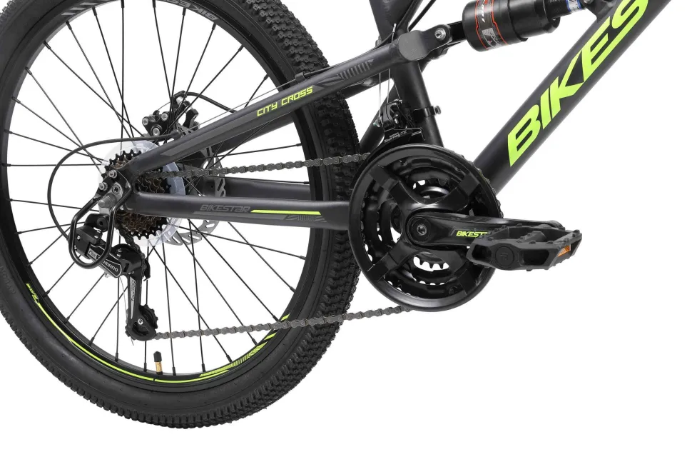 Bikestar Mtb Fully Kinderfiets 24 Inch Zwart