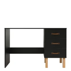 Bopita Bureau Floris Mat Zwart/Naturel