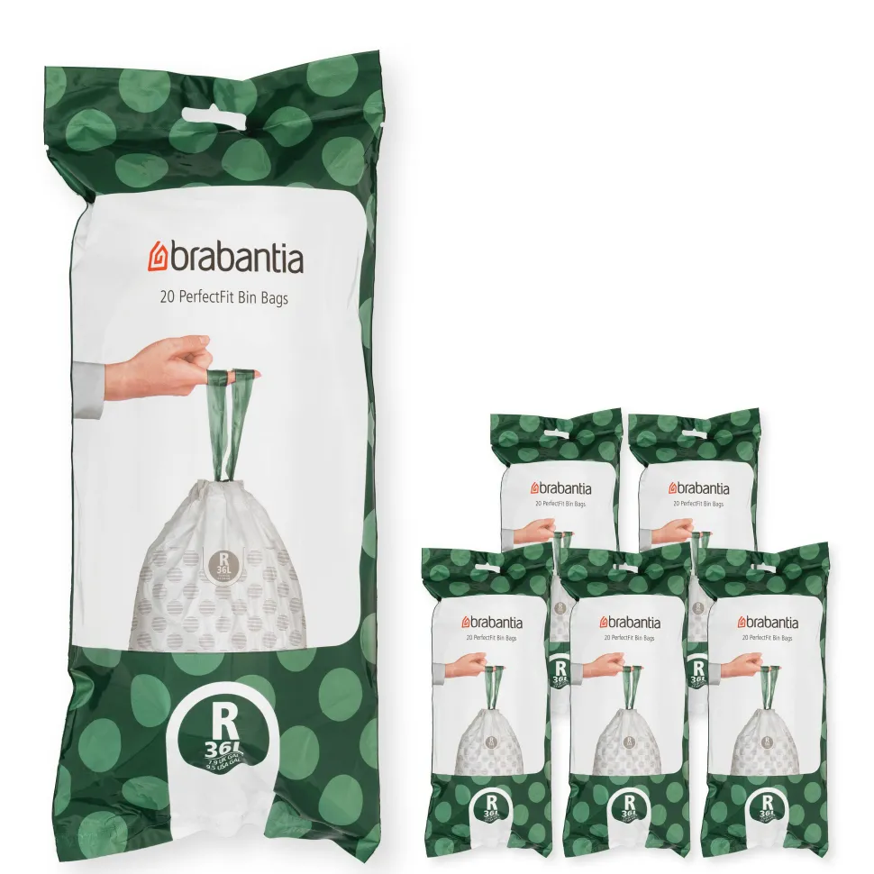 Brabantia Perfectfit Afvalzak (36L) (Set Van 6)