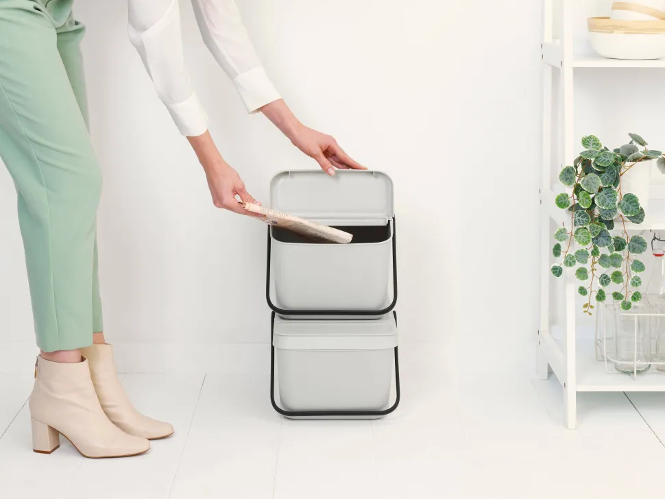 Brabantia Sort & Go Stapelbaar Stapelbare Afvalemmer (20L)