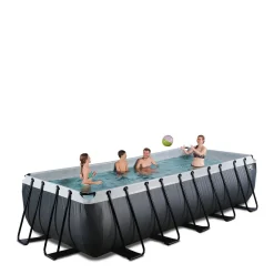 Exit Black Leather Zwembad 540X250X122Cm Met Filterpomp