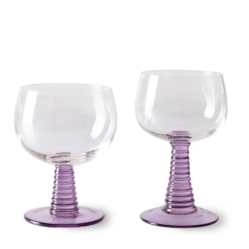 Hkliving Wijnglas Swirl (275 Ml) (O8,5 Cm)