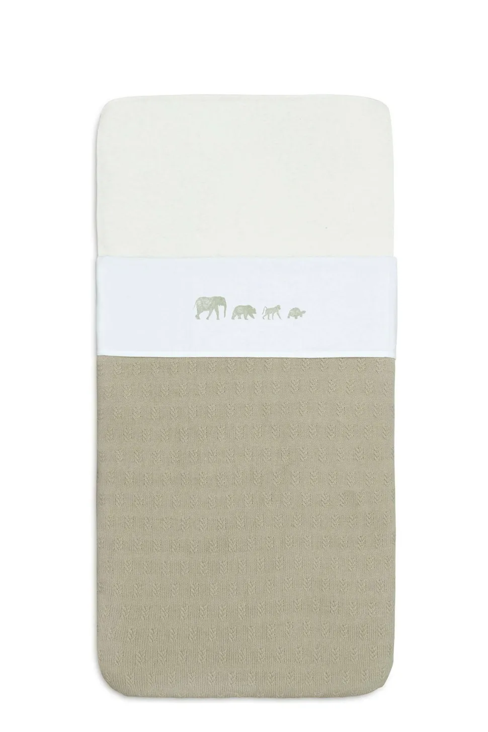 Jollein Baby Wieglaken 75X100Cm Animals - Olive Green