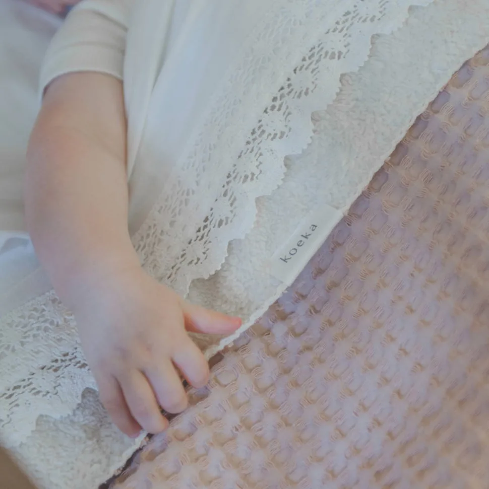 Koeka Crochet Baby Ledikantlaken 110X140Cm Milky