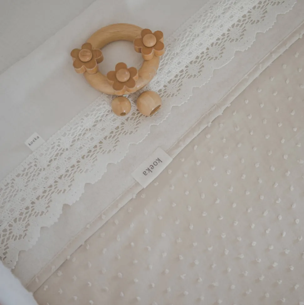 Koeka Crochet Baby Wieglaken 80X100 Cm Milky
