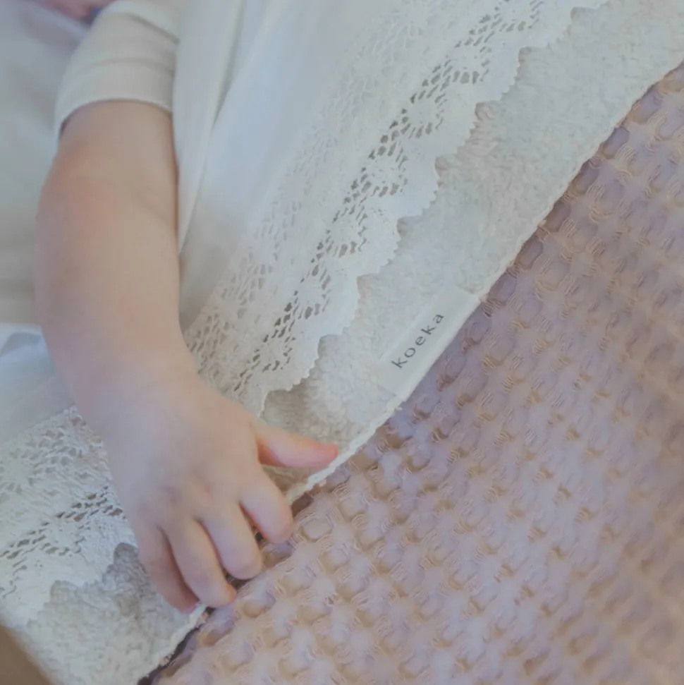 Koeka Crochet Baby Wieglaken 80X100 Cm Milky