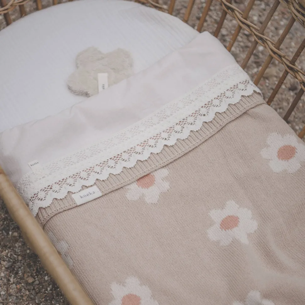 Koeka Crochet Baby Wieglaken 80X100 Cm Milky