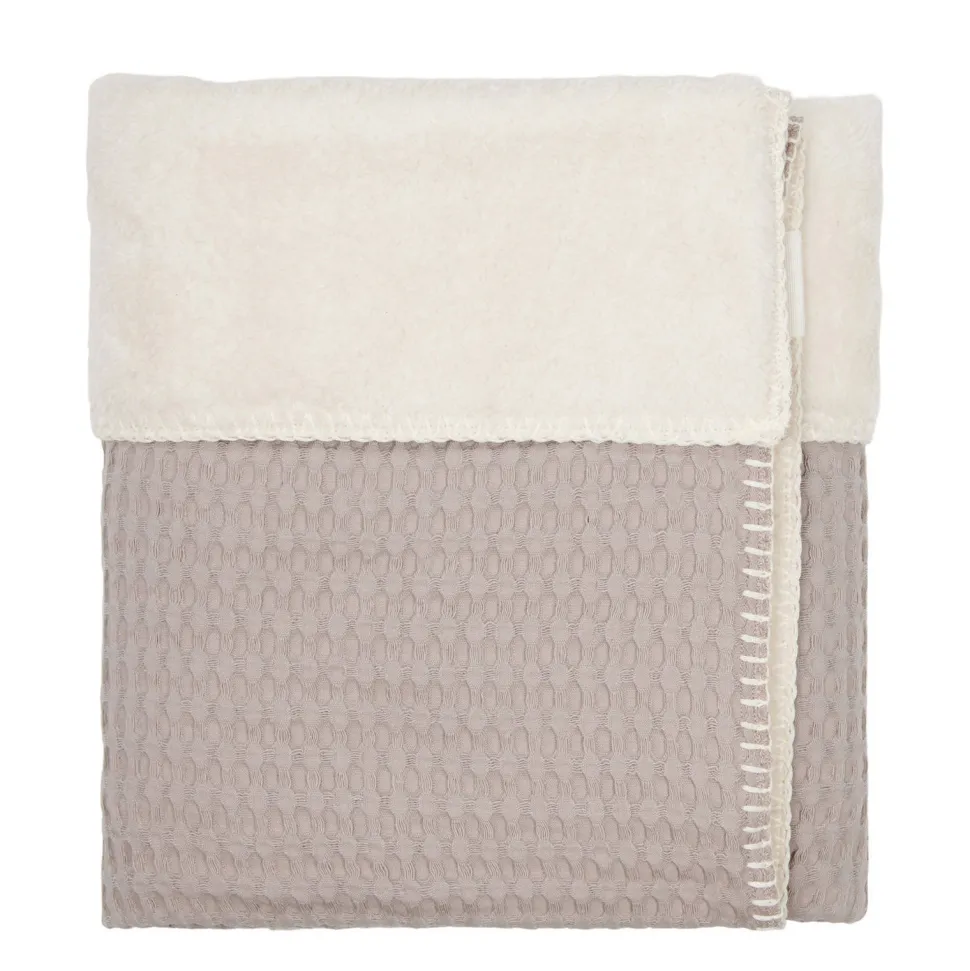 Koeka Oslo Plaid Wafel En Teddy Clay/Pebble (140X200 Cm)