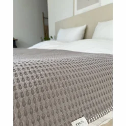 Koeka Oslo Plaid Wafel En Teddy Clay/Pebble (140X200 Cm)