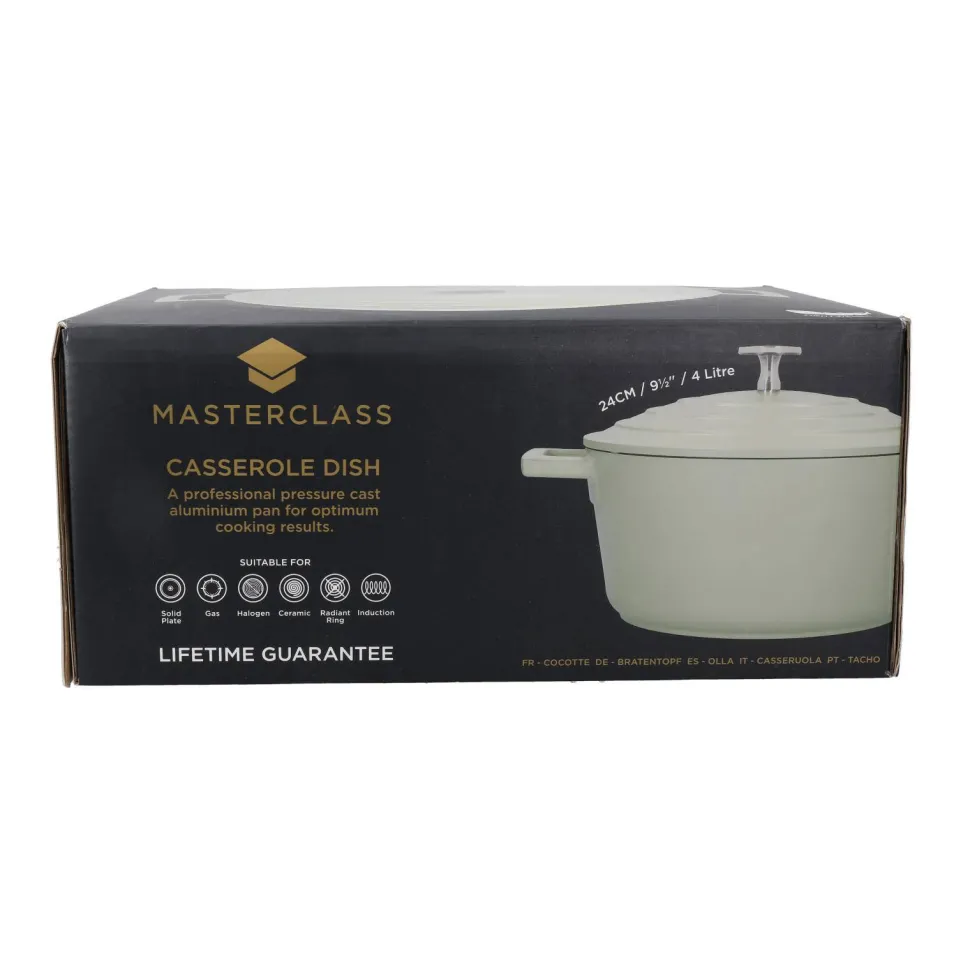 Masterclass Gietaluminium Braadpan (O24 Cm) (4L) (Lichtgewicht)
