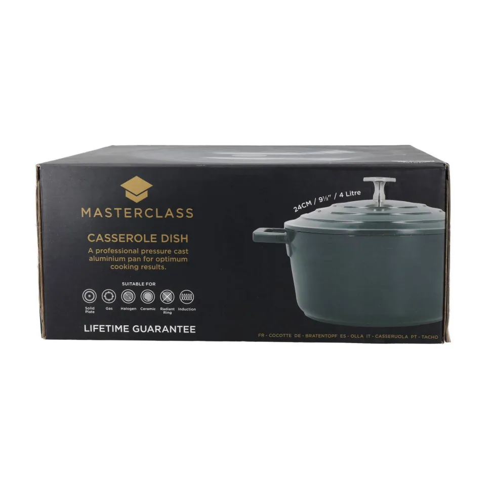 Masterclass Gietaluminium Braadpan (O24 Cm) (4L) (Lichtgewicht)