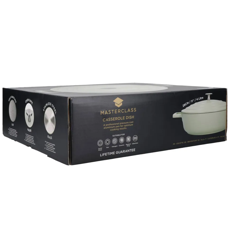 Masterclass Gietaluminium Braadpan (O28 Cm) (4L) (Lichtgewicht)