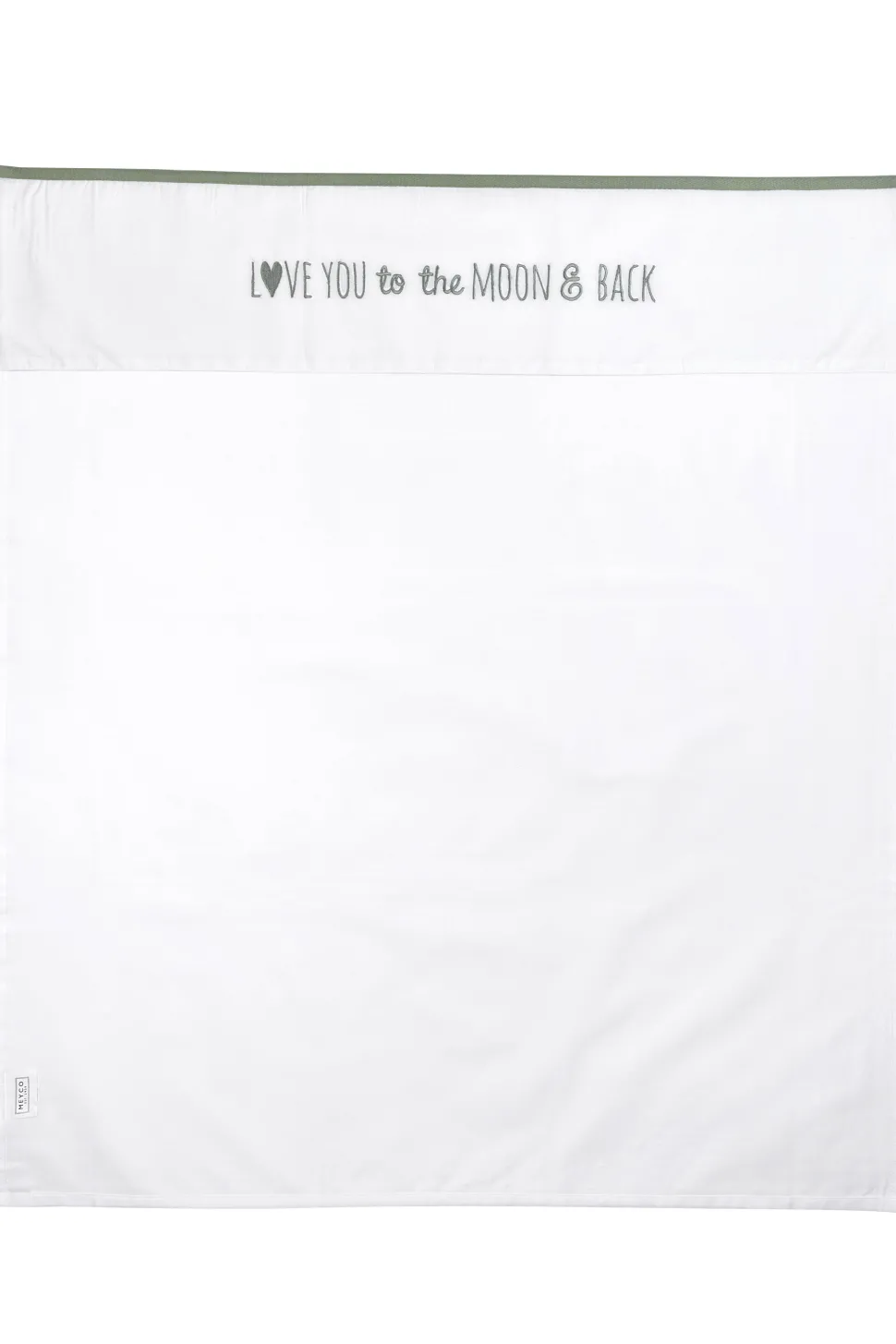 Meyco Baby Ledikantlaken Love You To The Moon & Back 100X150 Cm Forest Green