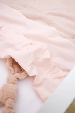 Meyco Baby Ledikantlaken Ruffle 100X150 Soft Pink