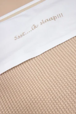 Meyco Baby Ledikantlaken Ssst...Ik Slaap!! 100X150 Sand