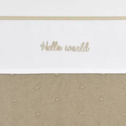 Meyco Baby Wieglaken Hello World 75X100 Cm Sand