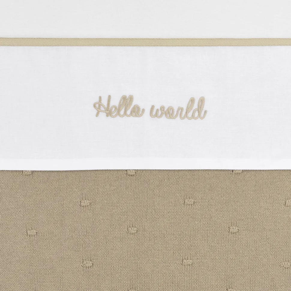 Meyco Baby Wieglaken Hello World 75X100 Cm Sand