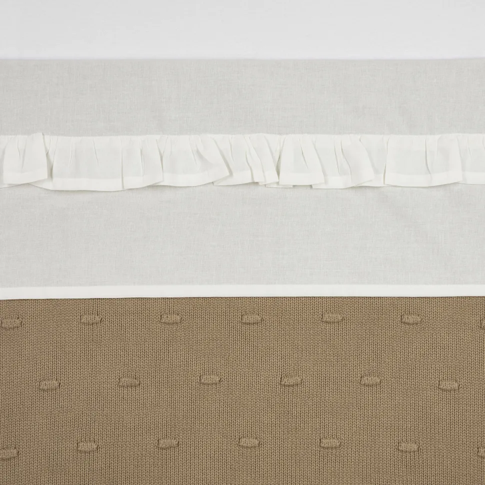 Meyco Baby Wieglaken Ruffle 75X100 Offwhite