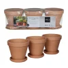 Mica Decorations Bloempot Stan (Set Van 3) - (O13,5X12 Cm)