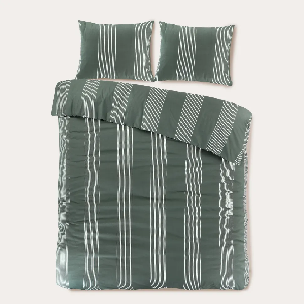 Nous Living Katoenen Dekbedovertrek 2 Persoons Wide Stripe (200X220 Cm)