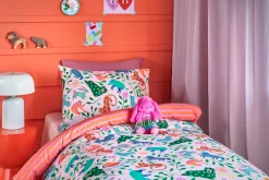 Oilily Katoenen Dekbedovertrek 1 Persoons Happy Zoo (140X200 Cm)