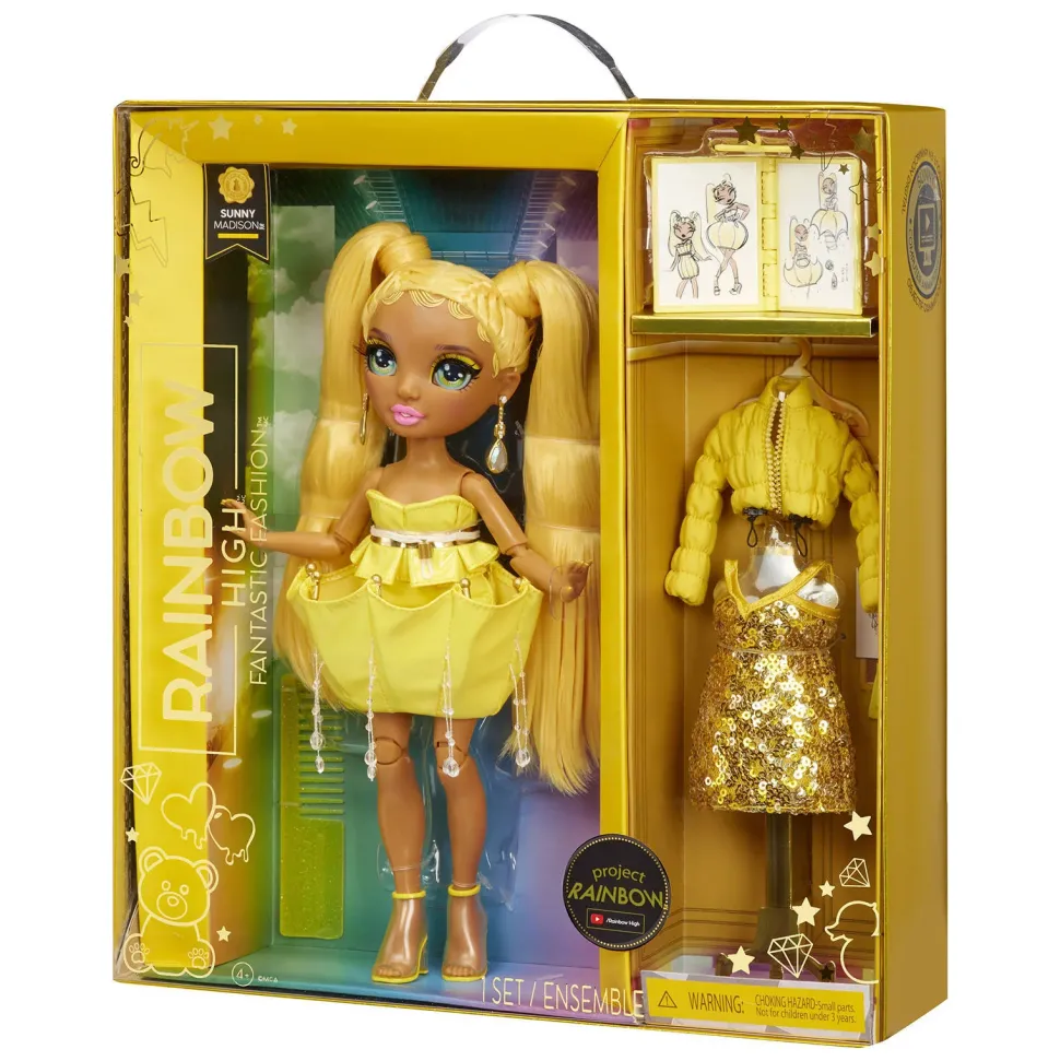 Rainbow High Fantastic Fashion Sunny Madison - Gele Pop