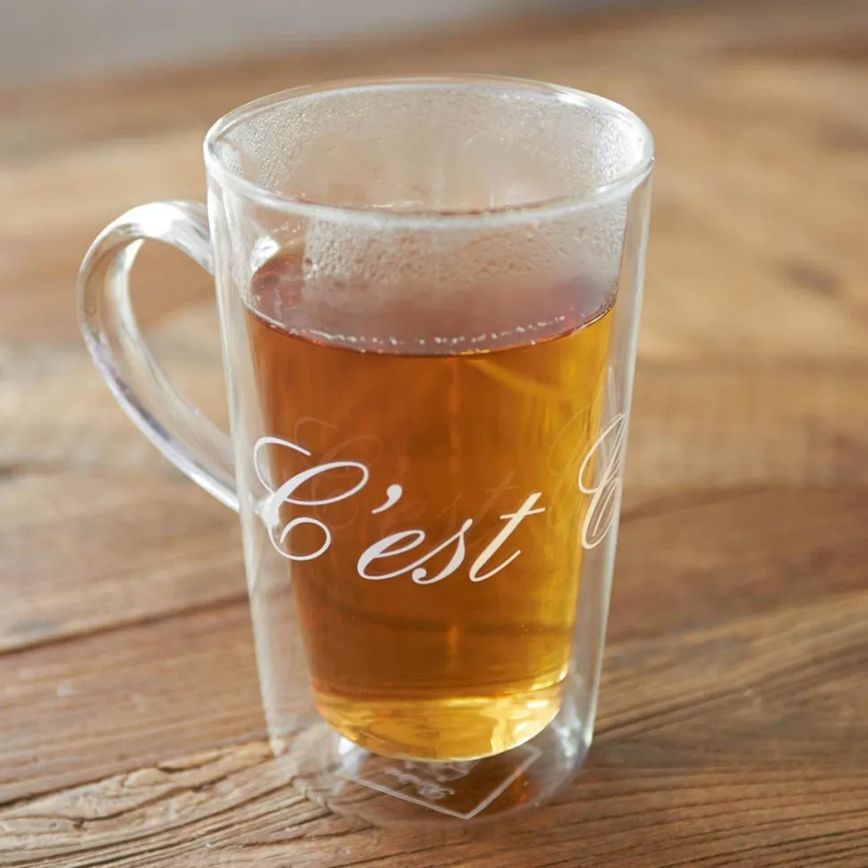Riviera Maison C'Est Chaud Theeglas (O9 Cm)