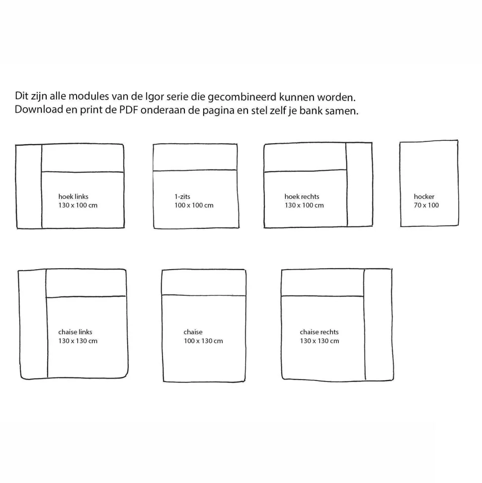 Wehkamp Home Igor Modulair Bankelement (Hoek Rechts)