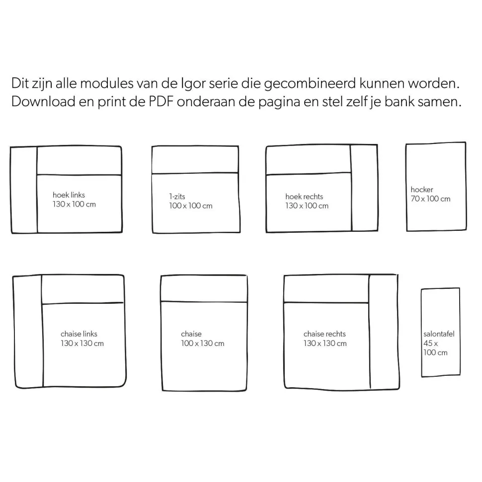 Wehkamp Home Igor Modulair Bankelement (Chaise Links)
