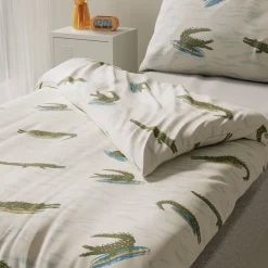 Wehkamp Home Katoenen Dekbedovertrek 1 Persoons Surfin Croco (140X200 Cm)