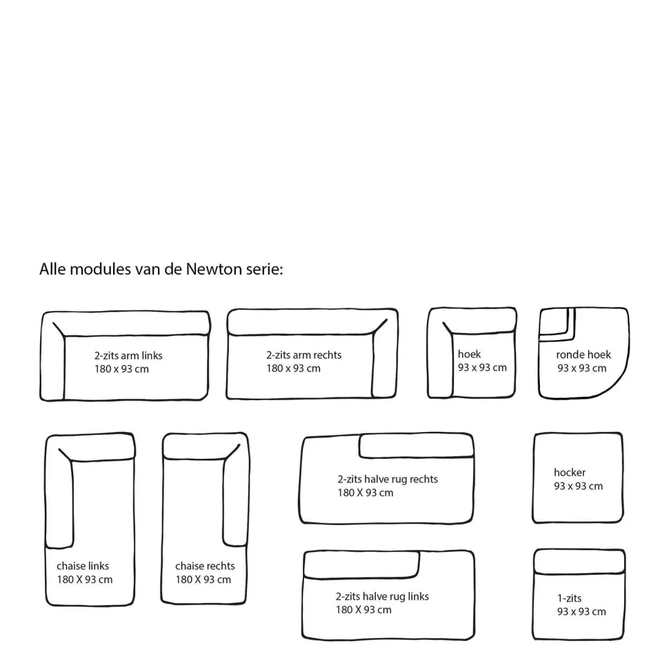Wehkamp Home Newton Modulair Bankelement (Ronde Hoek)