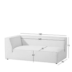 Wehkamp Home Newton Modulair Bankelement (Boucle ) (2-Zits Arm Links)