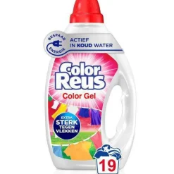 Witte Reus Color Reus Gel - Vloeibaar Wasmiddel - Gekleurde Was - Voordeelverpakking - 6 X 19 Wasbeurten - 114 Wasbeurten