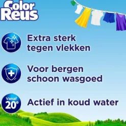 Witte Reus Color Reus Gel - Vloeibaar Wasmiddel - Gekleurde Was - Voordeelverpakking - 6 X 19 Wasbeurten - 114 Wasbeurten