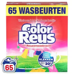 Witte Reus Color Reus Poeder - Waspoeder- Gekleurde Was - Grootverpakking - 65 Wasbeurten