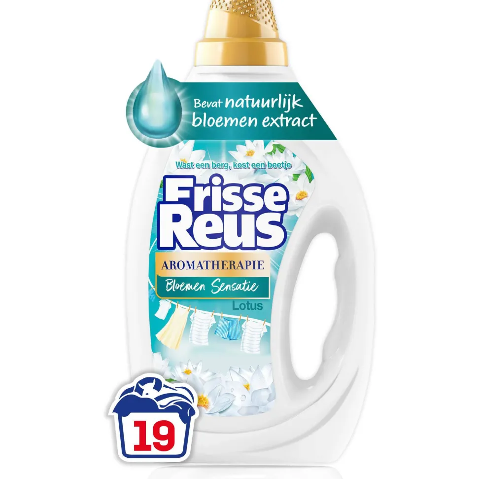 Witte Reus Gel Lotus - Vloeibaar Wasmiddel - Witte Was - Voordeelverpakking - 6 X 19 Wasbeurten - 114 Wasbeurten