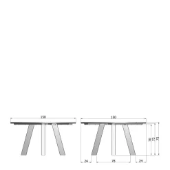 Woood Eettafel Rhonda Xl 150 Cm