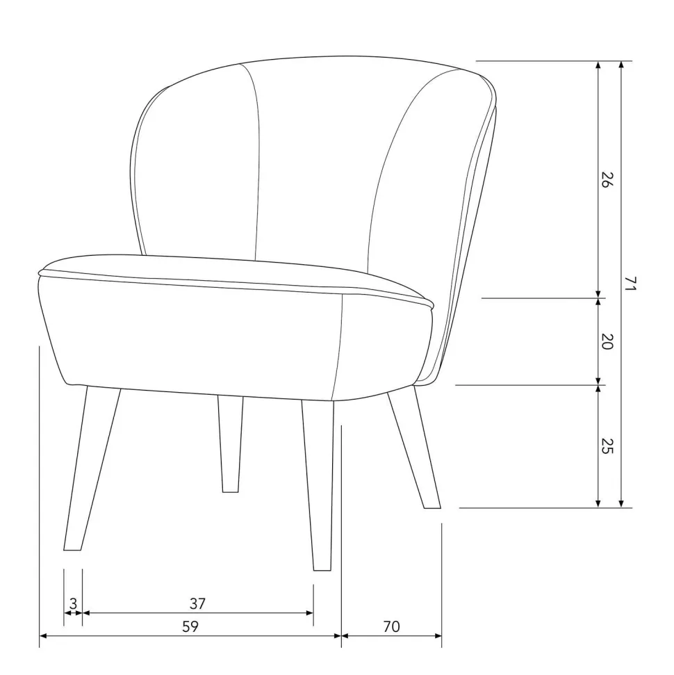 Woood Fauteuil Sara