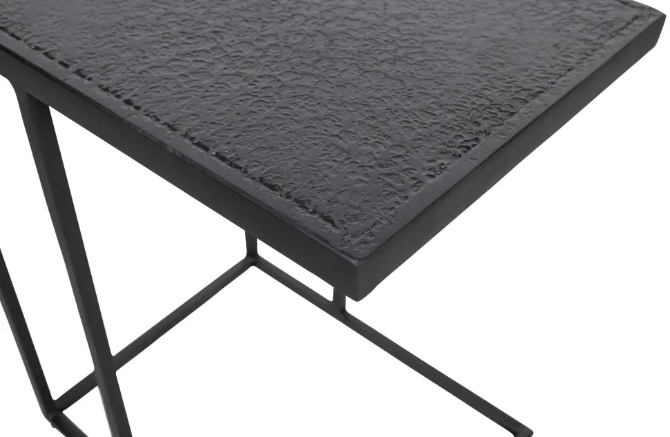 Woood Woood Febe Bijzettafel U Vorm - Metaal - Zwart - 55X45X35